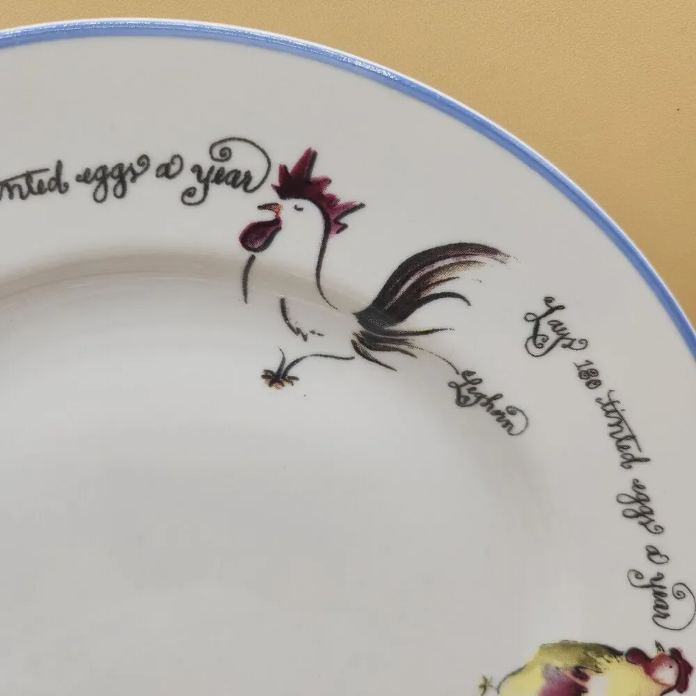 Chicken Breeds Plates Williams Sonoma Dessert Salad 8” Rosanna Made In Italy - Picture 6 of 15
